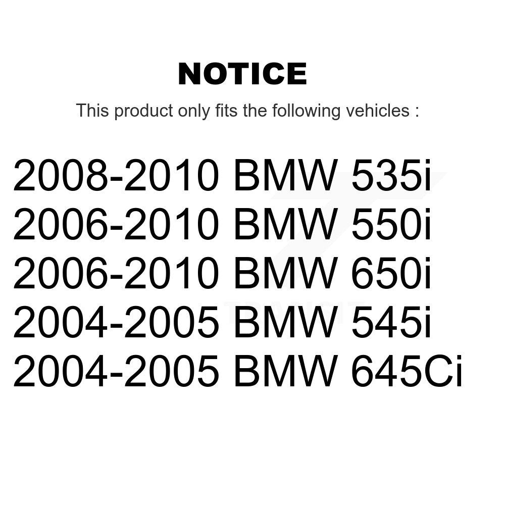 Kit de rotors de frein à disque arrière et plaquettes en céramique, pour BMW 650i 645Ci 550i 545i 535i