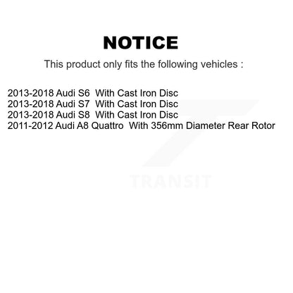Kit de disques de frein à disque arrière et plaquettes en céramique, pour Audi S6 S7 A8 Quattro S8