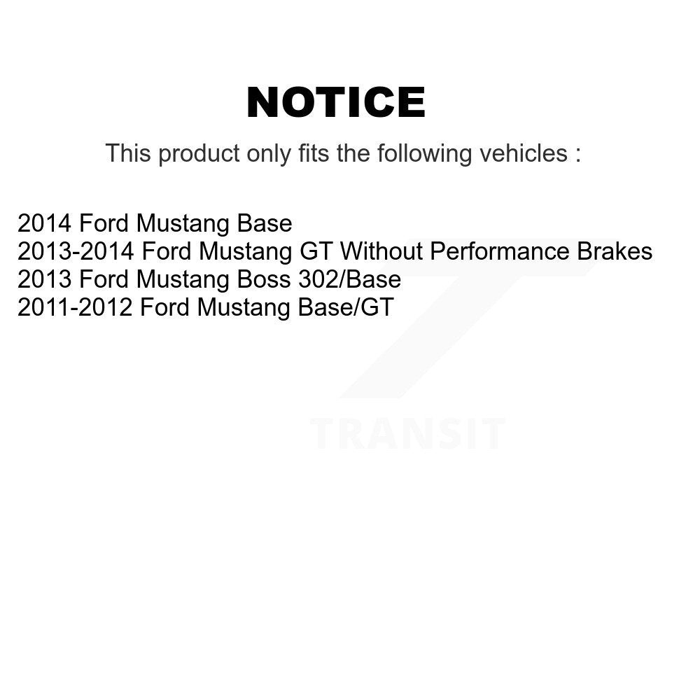 Kit de disques de frein à disque arrière et plaquettes en céramique pour Ford Mustang K8C-102132