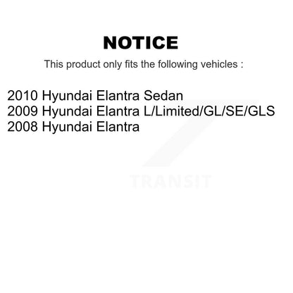 Rotors de frein à disque avant et arrière, plaquettes en céramique et Kit de tambour (7 pièces) pour Hyundai Elantr