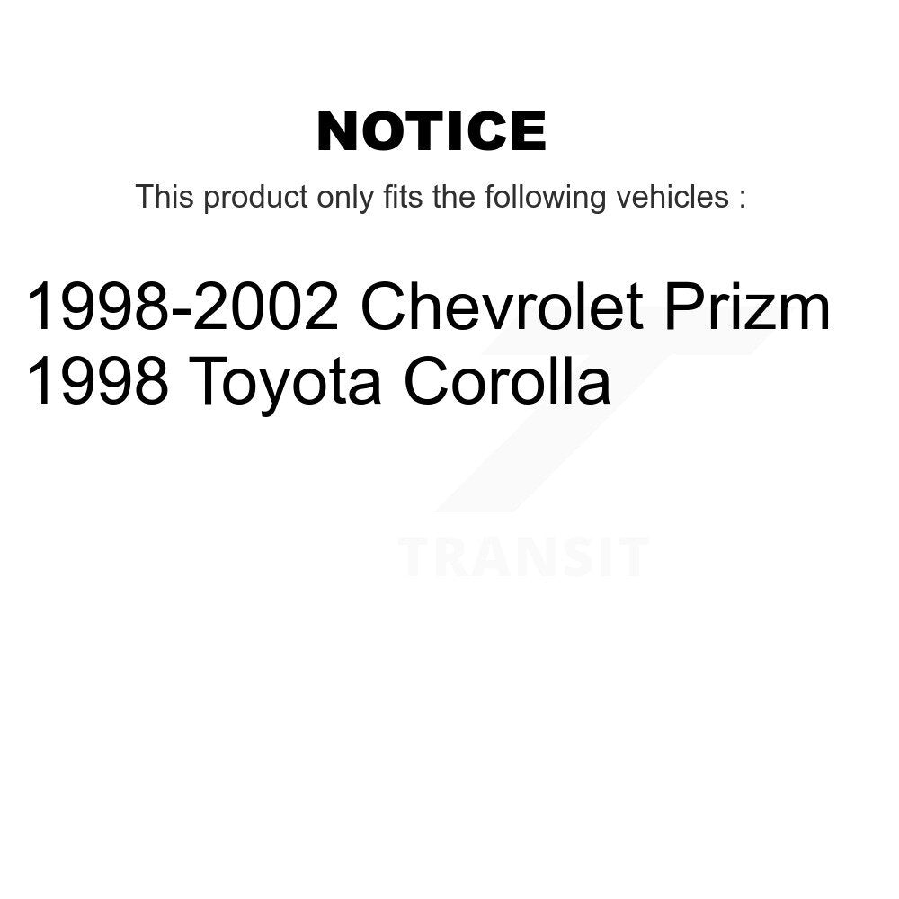 Kit de plaquettes et de tambour en céramique pour Rotor de frein avant et arrière (7 pièces) pour Toyota Corolla Chevrole