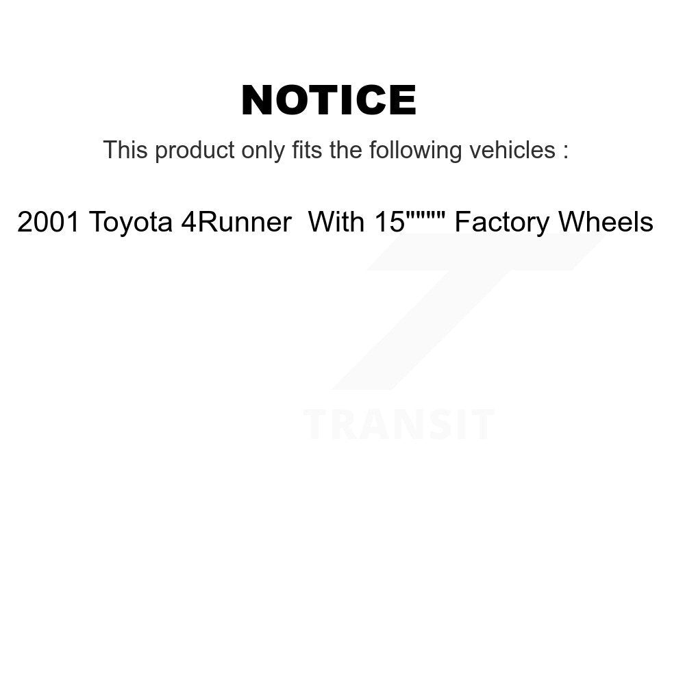 Rotors de frein à disque avant et arrière, plaquettes en céramique et Kit de tambour (7 pièces) pour Toyota 4Runner