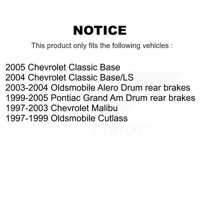 Kit de tambour à plaquettes en céramique pour Rotor de frein avant et arrière (7 pièces) pour Pontiac Grand Am Chevrole