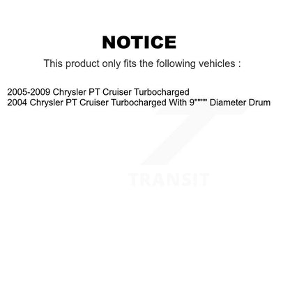 Kit de tambour de tampon en céramique de Rotor de frein avant et arrière pour Chrysler PT Cruiser Turbocharge