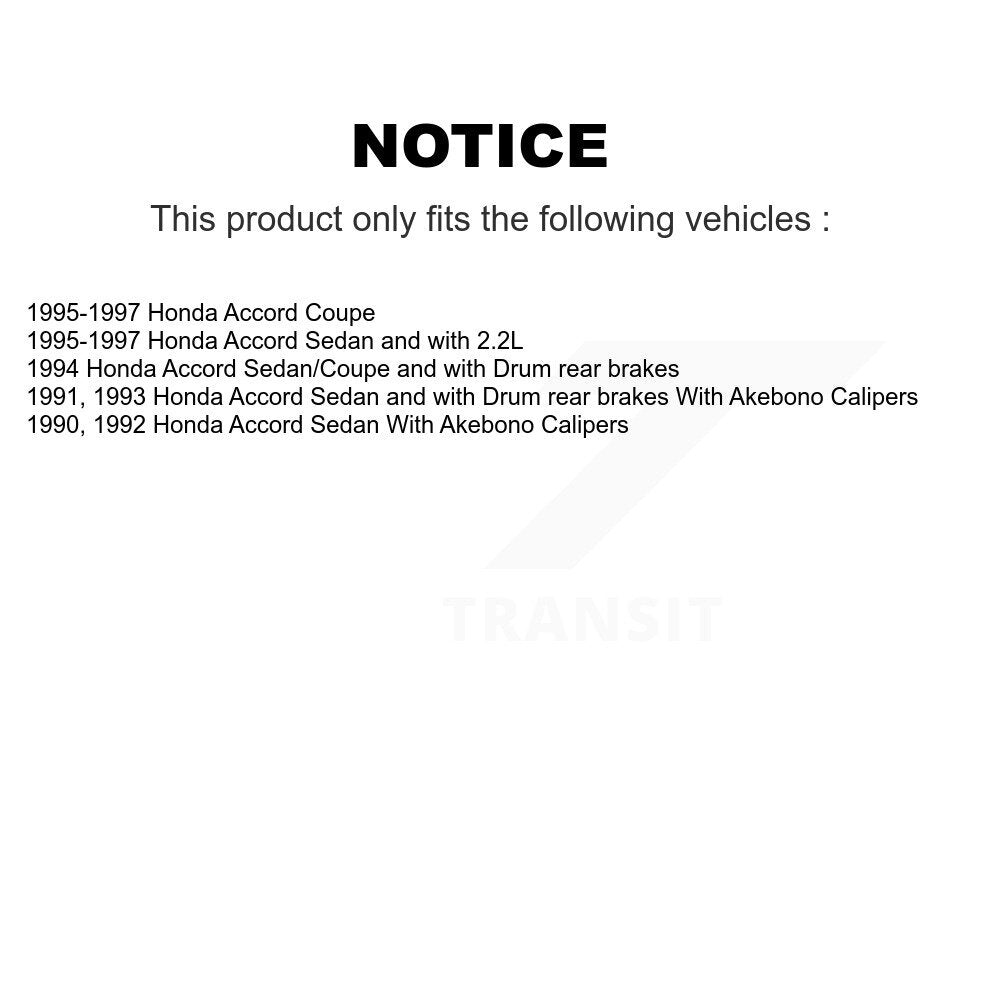Rotors de frein à disque avant et arrière, plaquettes en céramique et Kit de batterie pour Honda Accord