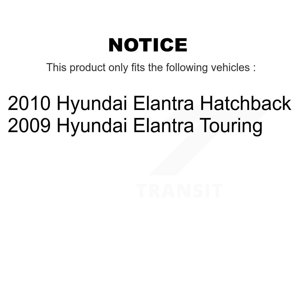 Rotors de frein à disque avant et arrière, plaquettes en céramique et Kit de batterie pour Hyundai Elantra