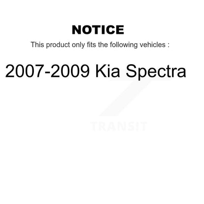 Rotors de frein à disque avant et arrière, plaquettes en céramique et Kit de batterie pour Kia Spectr 2007 – 2009