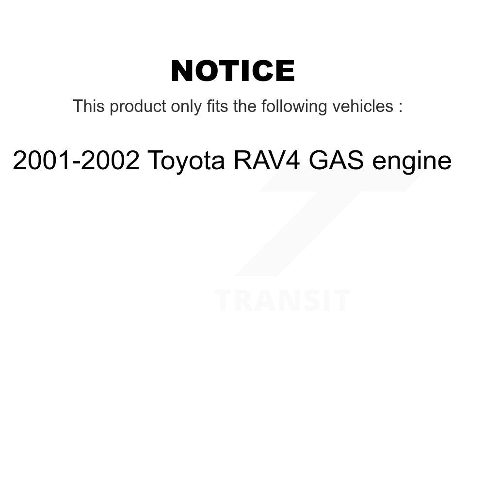 Kit de tambour de tampon en céramique de Rotor de frein avant et arrière pour moteur à gaz Toyota RAV4 2001-2002