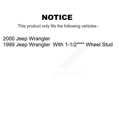 Rotors de frein à disque avant et arrière, tampons en céramique et Kit de tambour pour Jeep Wrangler