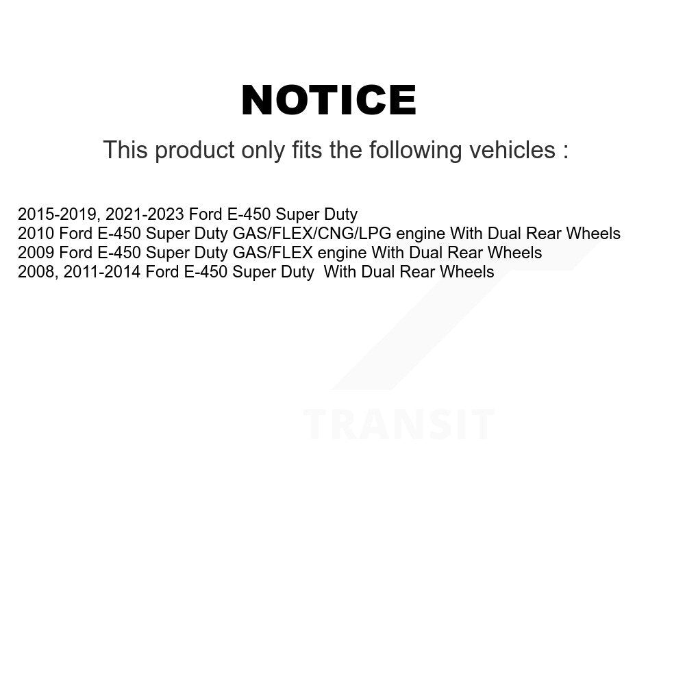 Kit de rotors de frein à disque avant et arrière et plaquettes en céramique pour Ford E-450 Super Duty