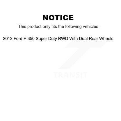 Rotor de frein à disque avant et arrière et Kit de plaquettes en céramique pour Ford F-350 Super Duty RW 2012