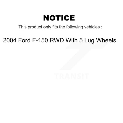 Kit de plaquettes en céramique pour Rotor de frein à disque avant, pour Ford F-150 RWD 2004, avec roue à 5 écrous