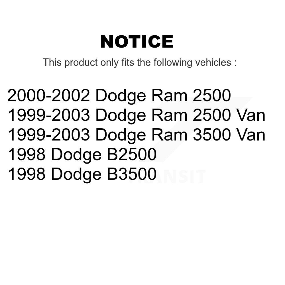 Rotor de frein à disque avant et Kit de plaquettes en céramique, pour Dodge Ram 2500 3500 Van B3500 B250