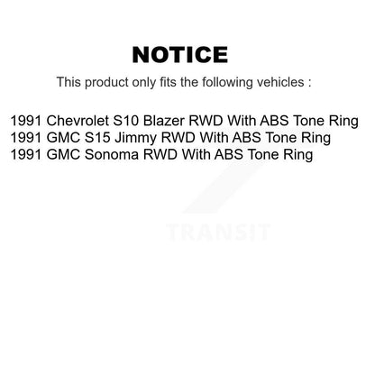 Kit de plaquettes et de tambour en céramique pour Rotor de frein avant et arrière (7 pièces) pour GMC Sonoma Chevrolet S1