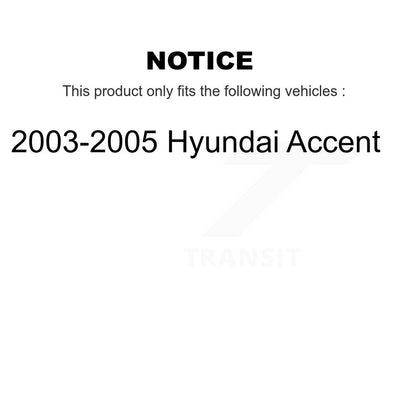 Kit de plaquettes et de tambour en céramique pour rotor de frein avant et arrière (9 pièces) pour Hyundai Accen 2003-2005