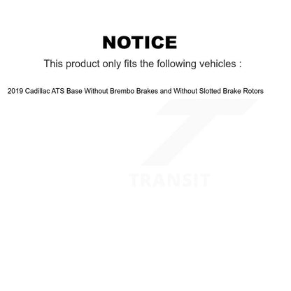 Kit de rotors de frein à disque avant et de plaquettes en céramique pour base Cadillac ATS 2019