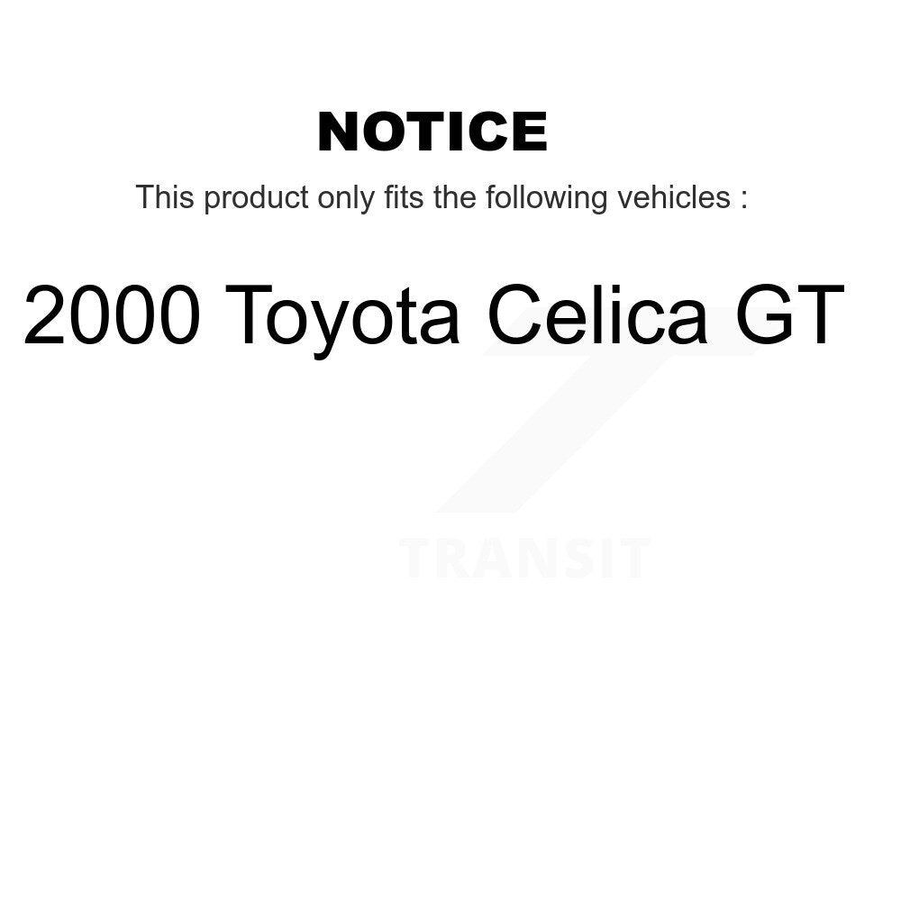 Kit de tambour à plaquettes en céramique, Rotor de frein à disque avant et arrière (7 pièces) pour Toyota Celica G 2000