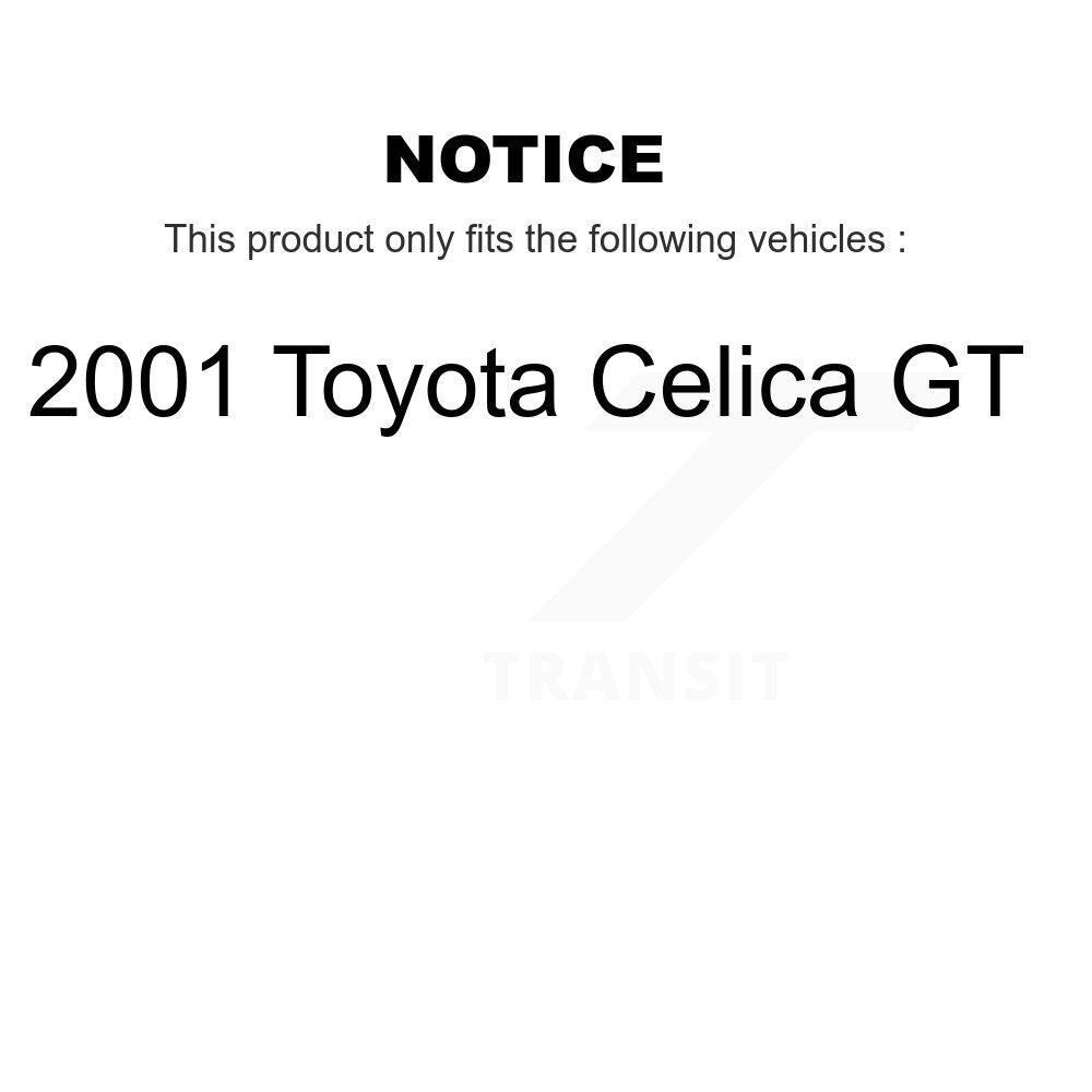 Kit de tambour à plaquettes en céramique, Rotor de frein à disque avant et arrière (7 pièces) pour Toyota Celica G 2001