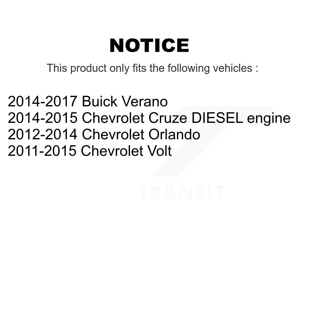 Kit de plaquettes de frein avant en céramique, Rotors, pour Chevrolet Cruze Buick Verano, orangé Vol