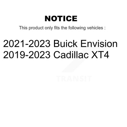 Kit de rotors de frein à disque arrière et plaquettes en céramique pour Cadillac XT4 Buick Envision