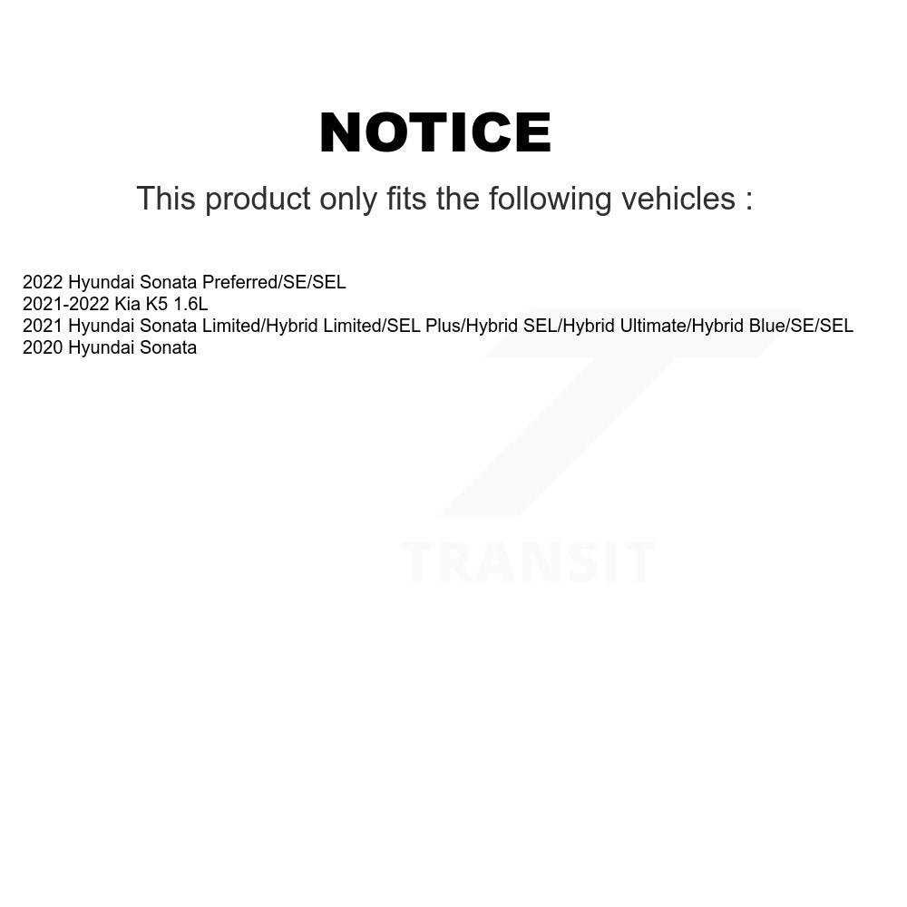 Kit de rotors de frein à disque arrière et plaquettes en céramique, pour Hyundai Sonata Kia Niro EV K5