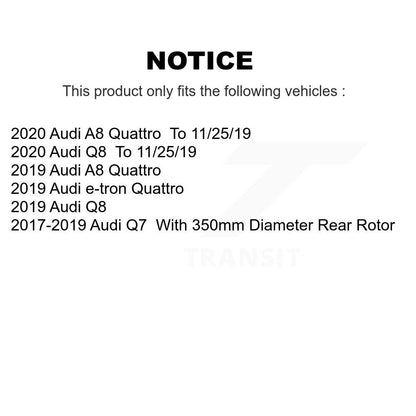 Kit de disques de frein à disque arrière et plaquettes en céramique, pour Audi Q7 Q8 e-tron Quattro A8