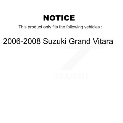 Kit de tambour de plaquettes en céramique de rotors de frein avant et arrière (7 pièces) pour Suzuki Grand Vitar 06-08