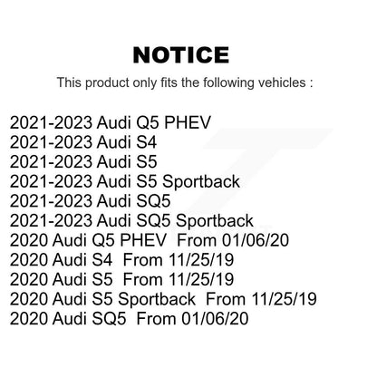 Kit de rotors de frein à disque avant et arrière et plaquettes en céramique, pour Audi S5 SQ5 Sportback S4
