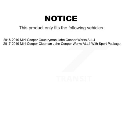 Rotor de frein à disque avant et arrière et Kit de plaquettes en céramique pour Mini Cooper Countryman Clubma
