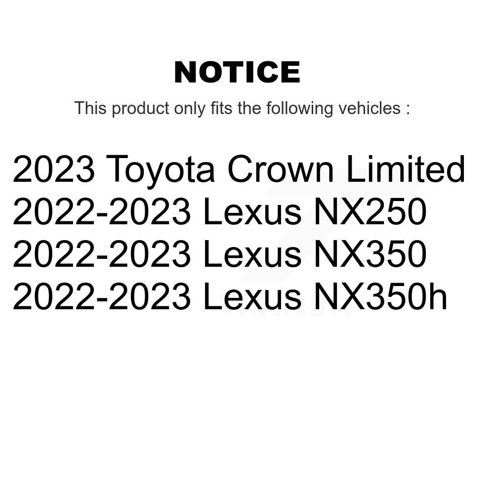 Kit de plaquettes en céramique pour Rotor de frein avant et arrière, pour Lexus NX350h NX350 NX250 Toyota Crow