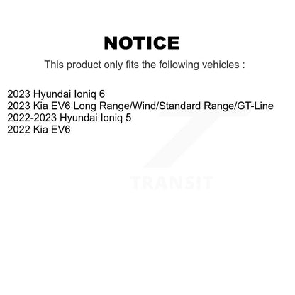 Kit de rotors de frein à disque avant et arrière et plaquettes en céramique, pour Hyundai Ioniq 5 Kia EV6 6