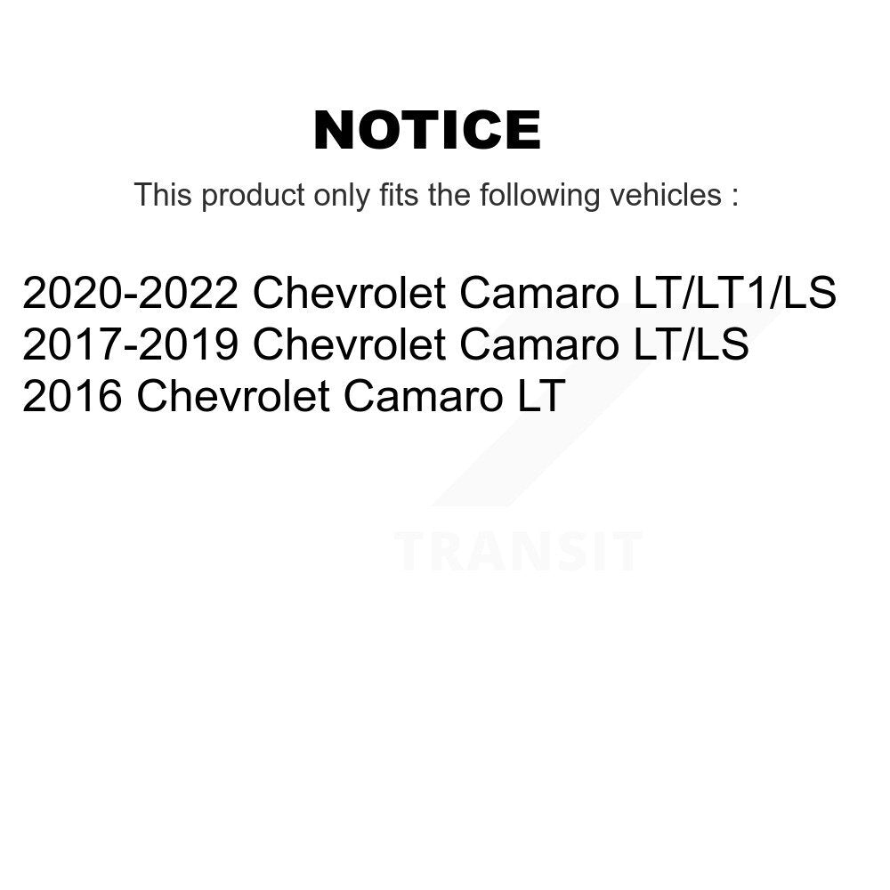 Kit de plaquettes en céramique et de freins de stationnement, Rotors à disque arrière, pour Chevrolet Camaro