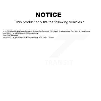 Kit de chaussures de stationnement avec plaquettes en céramique, Rotors à disque arrière, pour Ford F-450 Super Duty F-550