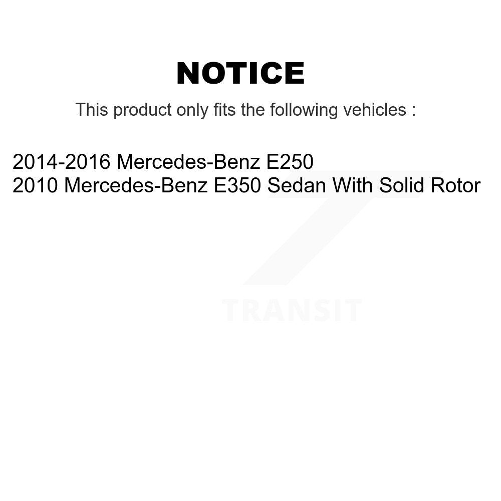 Kit de plaquettes en céramique et de chaussures de stationnement pour rotors de disque arrière, pour Mercedes-Benz E250 E350