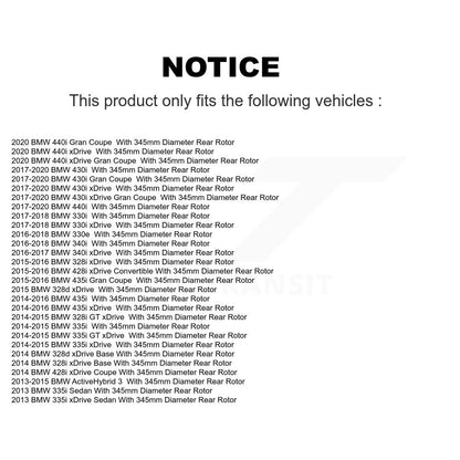 Kit de quincaillerie pour chaussures de stationnement, Rotors à disque arrière, tampons en céramique, pour BMW 328i xDrive GT