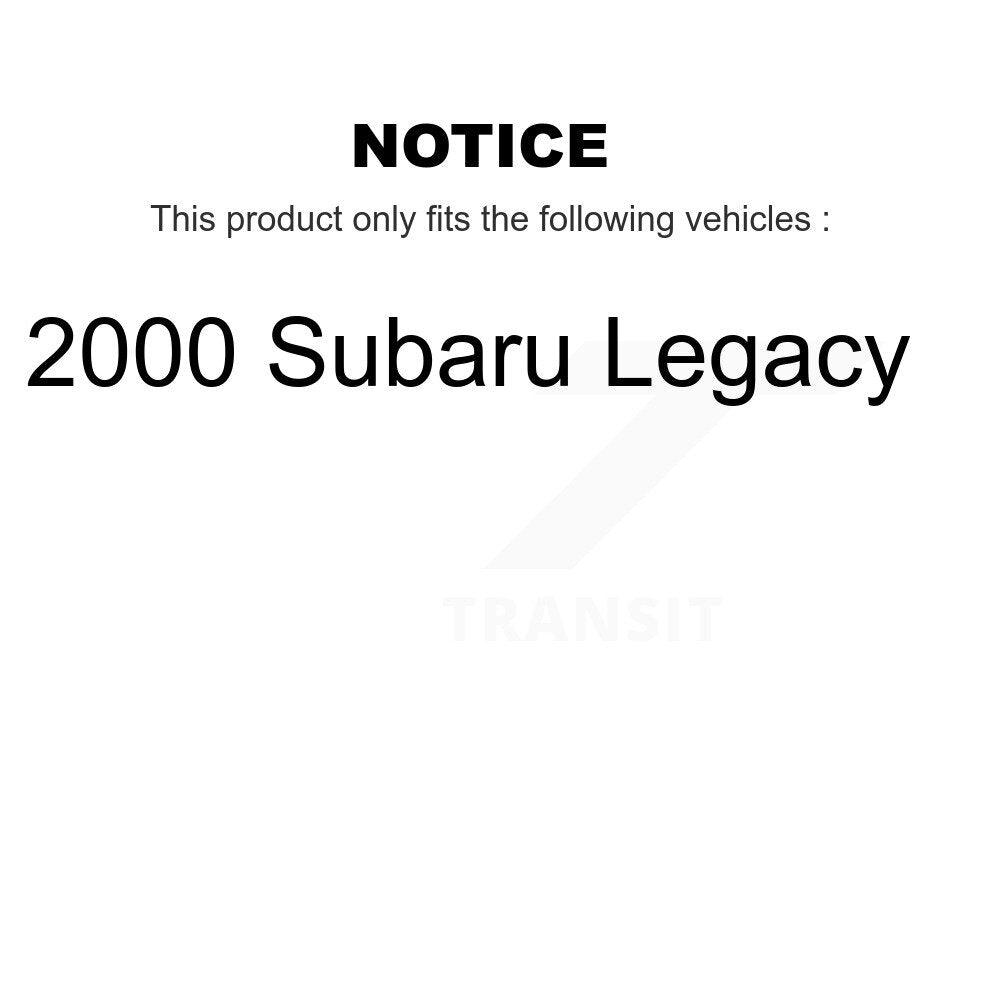 Kit de quincaillerie pour chaussures de stationnement, Rotors à disque arrière, tampons en céramique, pour Subaru Legacy 2000