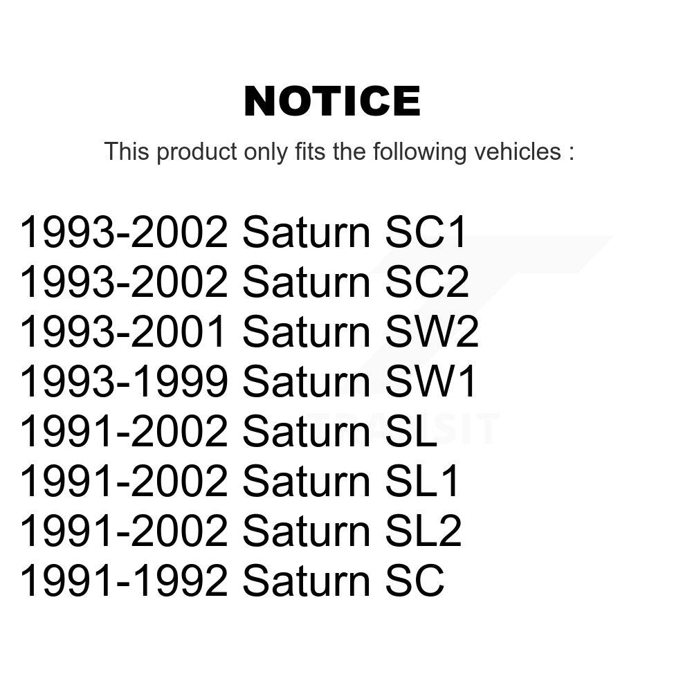 Kit de plaquettes semi-métalliques de Rotor de frein avant, pour Saturn SL1 SC1 SL2 SC2 SL SW2 SW1 S