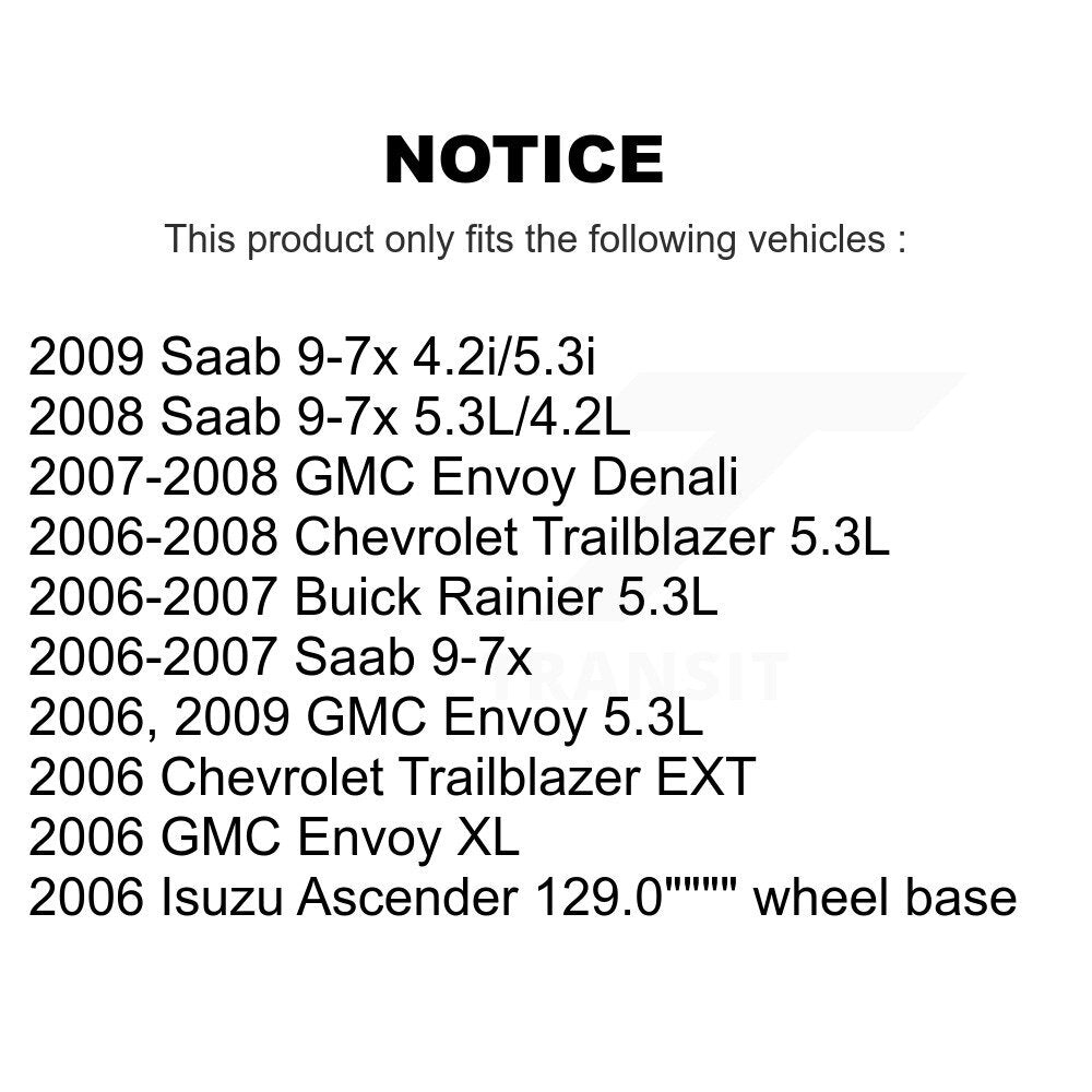 Kit de rotor de frein avant et de plaquettes semi-métalliques pour Chevrolet Trailblazer GMC Envoy X