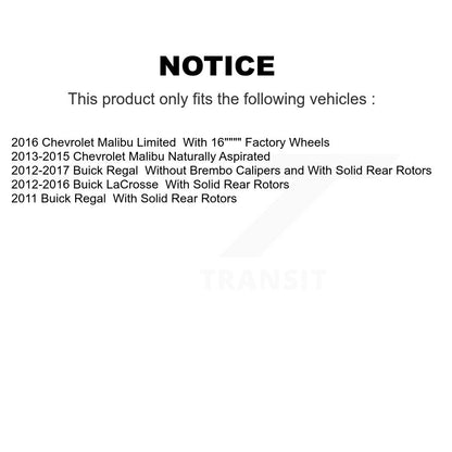 Kit de plaquettes semi-métalliques de Rotor de frein avant, pour Chevrolet Malibu Buick Regal Limite