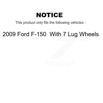 Rotors de frein avant et kit de plaquettes semi-métalliques pour Ford F-150 2009 avec roue à 7 écrous