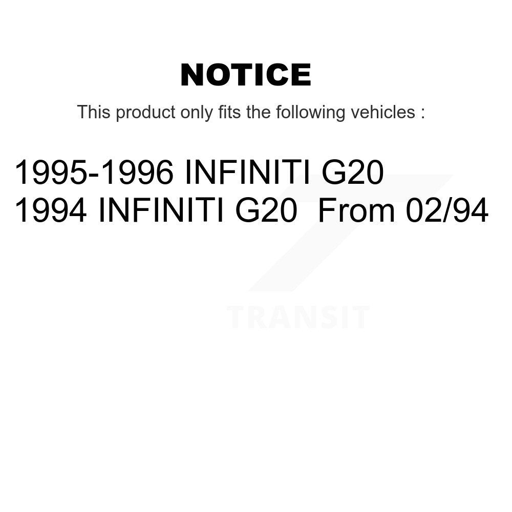 Kit de disques de frein à disque avant et plaquettes semi-métalliques pour INFINITI G20 K8F-100251