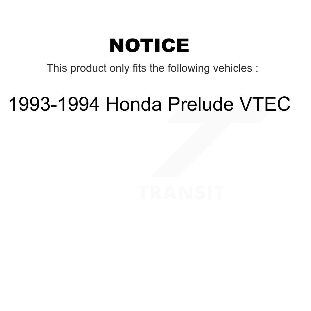 Rotors de frein à disque avant et kit de plaquettes semi-métalliques pour Honda Prelude VTE 1993-1994