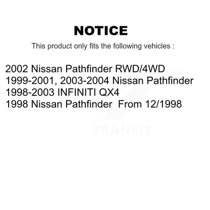 Kit de plaquettes de frein semi-métalliques pour Rotors de frein avant, pour Nissan Pathfinder INFINITI QX