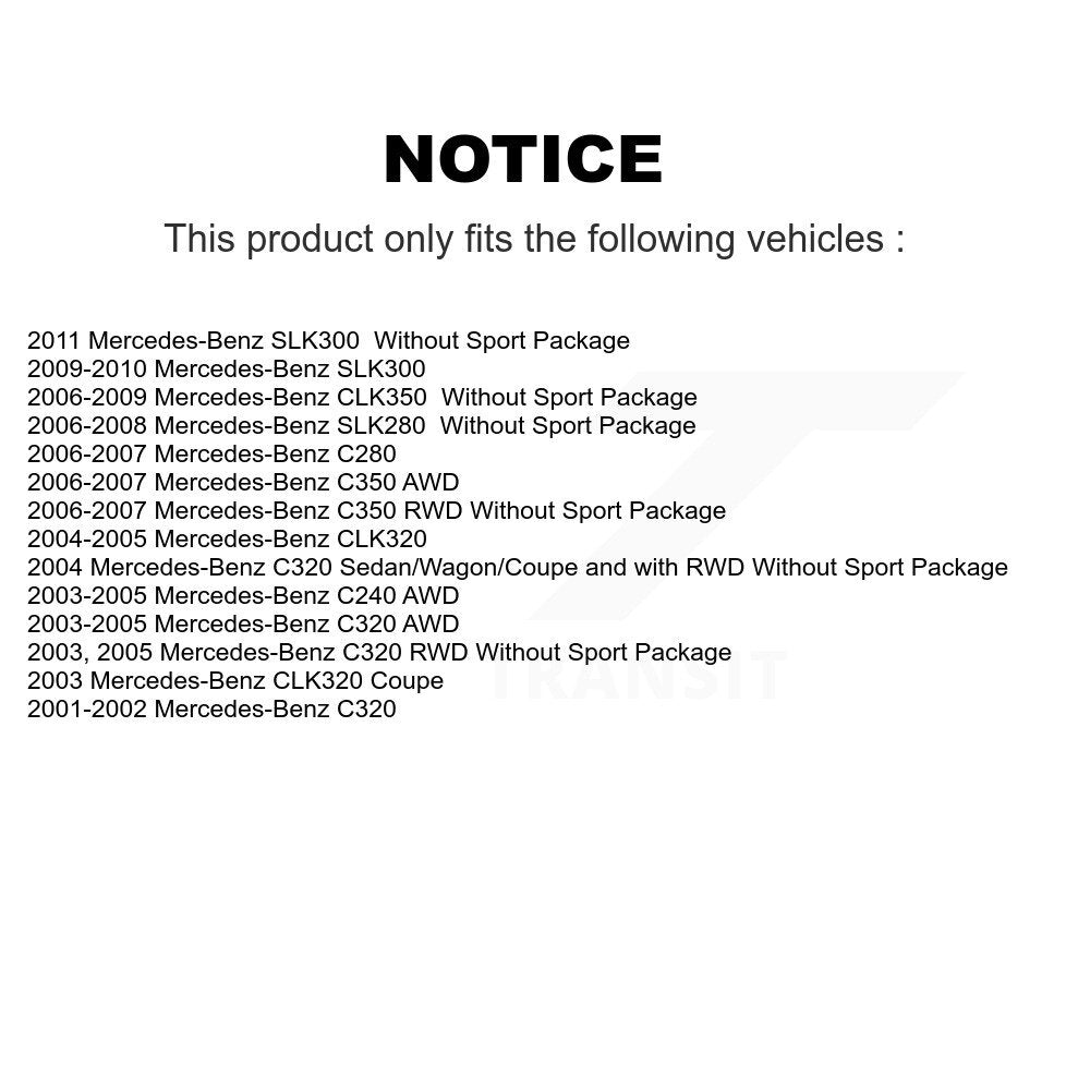 Kit de plaquettes de frein semi-métalliques pour Rotors de frein avant, pour Mercedes-Benz C280 C240 CLK350 C32
