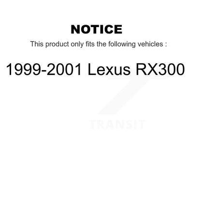 Kit de disques de frein à disque avant et plaquettes semi-métalliques pour Lexus RX300 1999-2001