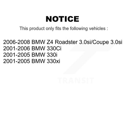 Kit de rotors de frein à disque avant et plaquettes semi-métalliques pour BMW 330Ci Z4 330i 330xi