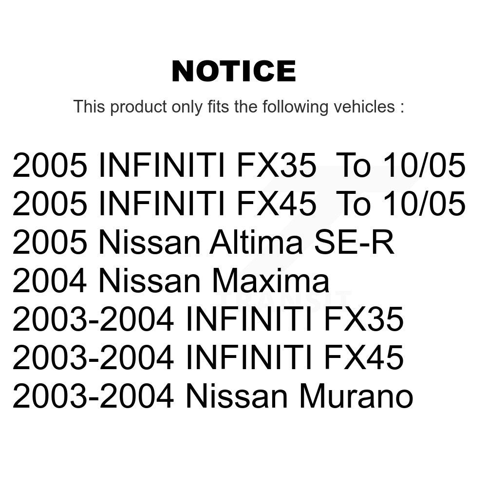 Kit de plaquettes semi-métalliques de Rotor de frein avant, pour Nissan Altima Murano INFINITI Maxim