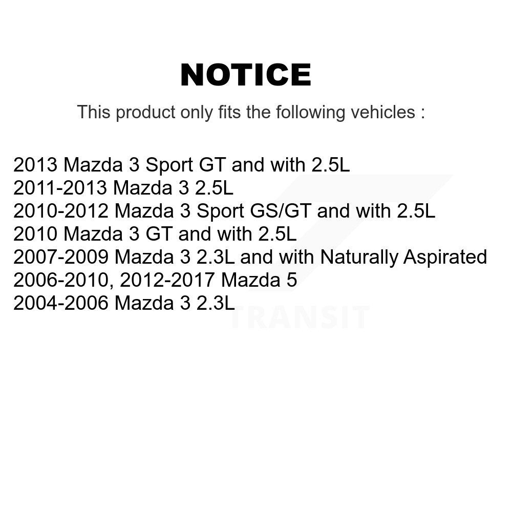 Kit de disques de frein à disque avant et plaquettes semi-métalliques pour Mazda 3 5 Sport