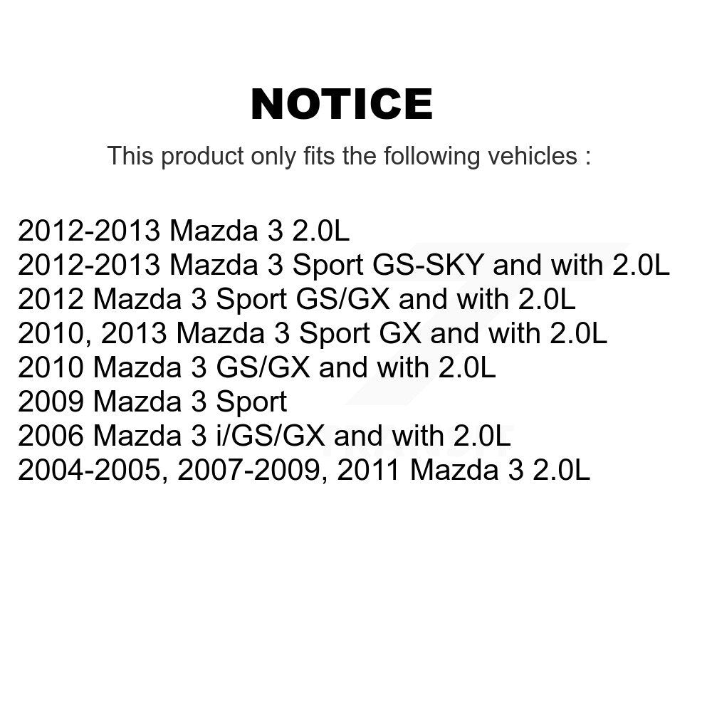 Kit de disques de frein à disque avant et plaquettes semi-métalliques pour Mazda 3 Sport K8F-100410