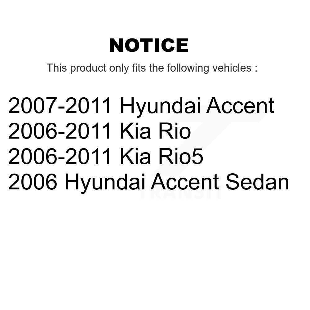 Kit de rotor de frein à disque avant et de plaquettes semi-métalliques pour Hyundai Accent Kia Rio Rio